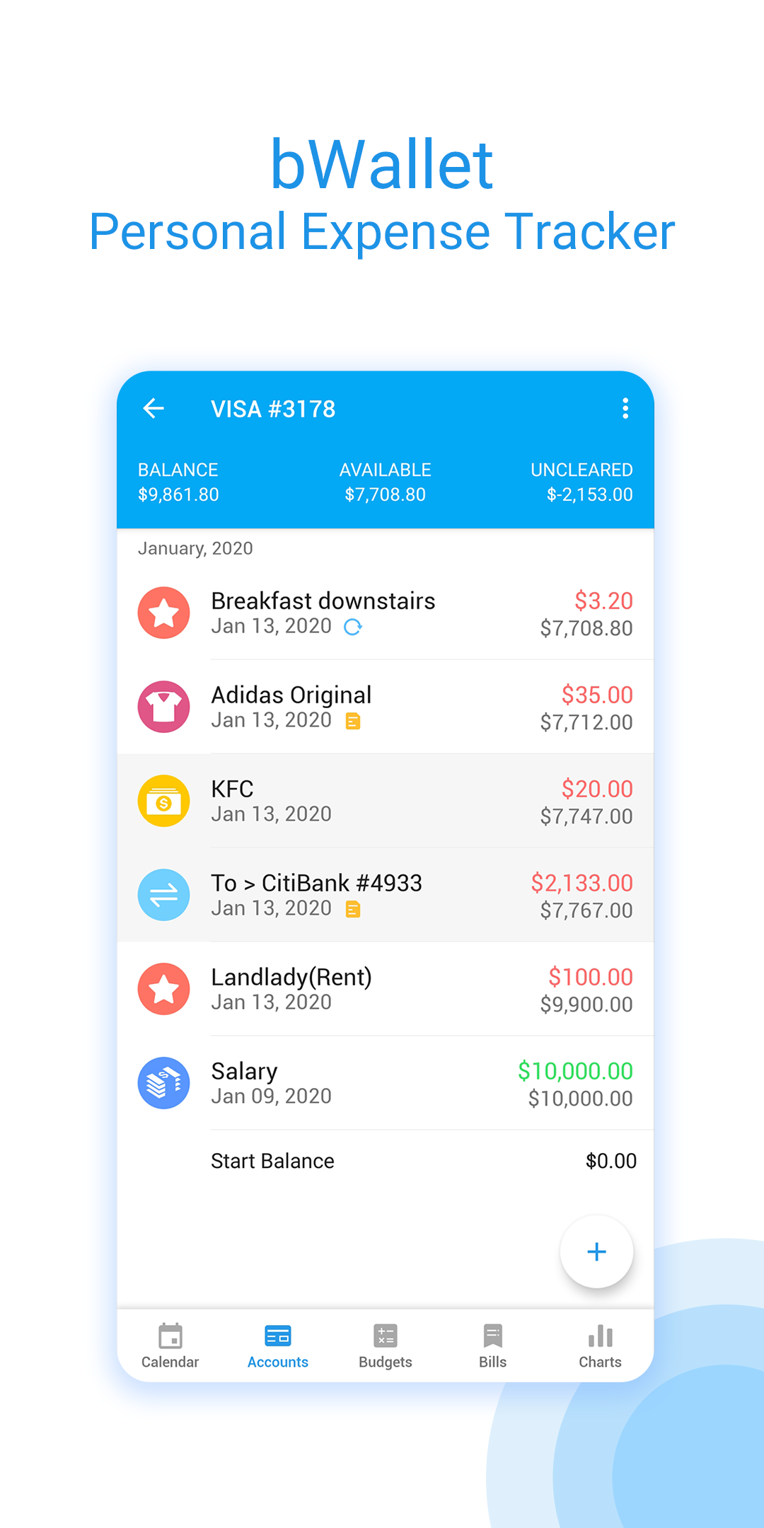 Bwallet - Account Tracker | Beesoft Apps